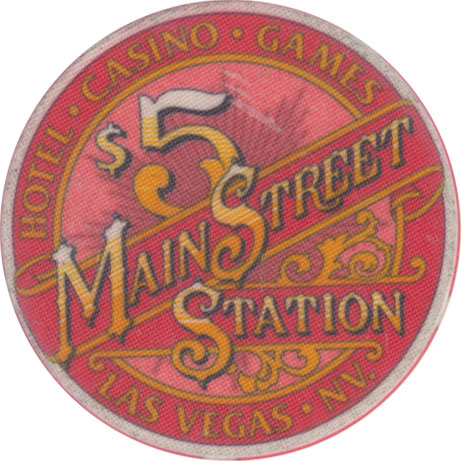 Main Street Station Casino Rosie O'Grady Las Vegas Nevada $5 Chip 1991