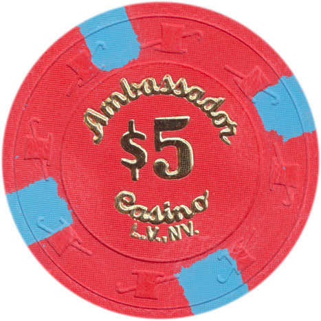 Ambassador Casino Las Vegas Nevada $5 Chip 1982