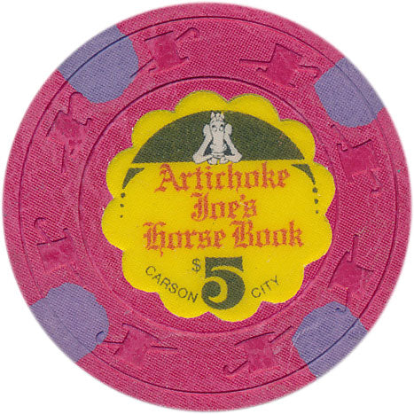 Artichoke Joe's Horse Book Casino Carson City Nevada $5 Chip 1980