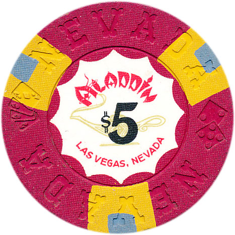 Aladdin Casino Las Vegas Nevada $5 Chip 1969