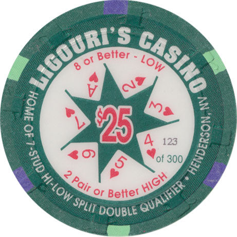Ligouri's Casino Henderson Nevada $25 Chip 1996