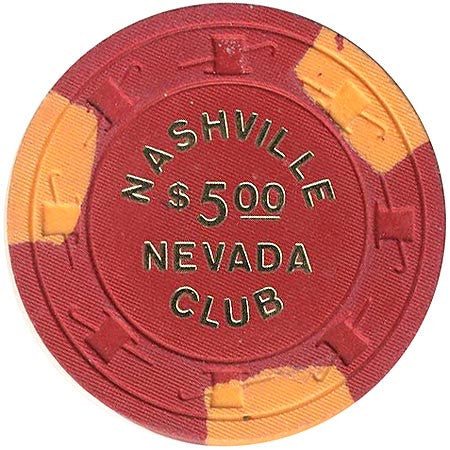 Nashville Club $5 (red) chip - Spinettis Gaming - 1