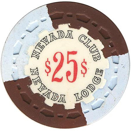 Nevada Club $25 (brown/blue) chip - Spinettis Gaming - 1