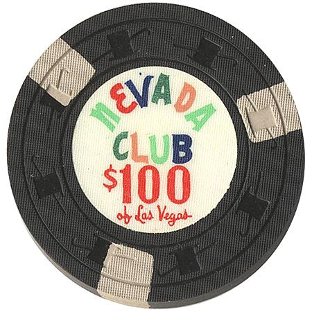 Nevada Club $100 (black) chip - Spinettis Gaming - 1