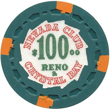 Nevada Club Reno $100 chip (dk. green) - Spinettis Gaming