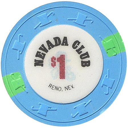 Nevada Club $1 (Lt. blue) chip - Spinettis Gaming - 2