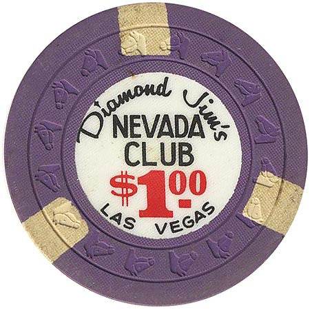 Nevada Club $1 (purple) chip - Spinettis Gaming - 1