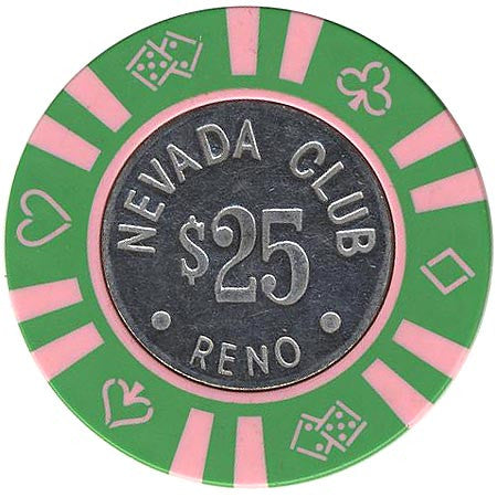 Nevada Club $25 green (pink-inserts) chip - Spinettis Gaming - 2
