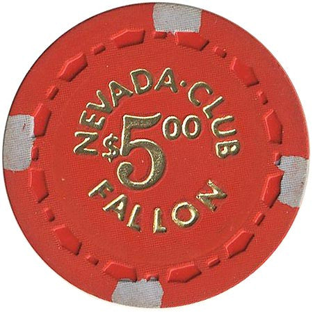 Nevada Club Fallon $5 (red) chip - Spinettis Gaming - 1