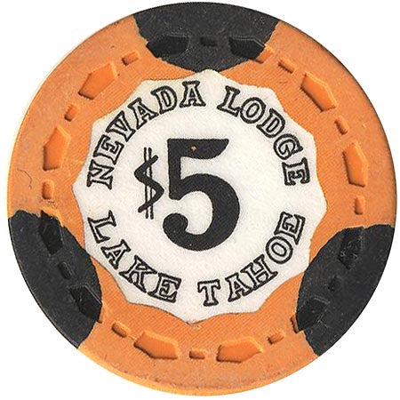 Nevada Lodge $5 (orange) chip - Spinettis Gaming