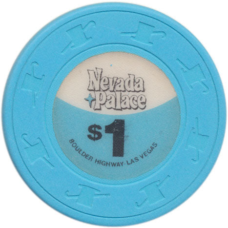 Nevada Palace Casino Las Vegas NV $1 Chip 1980s Short Cane