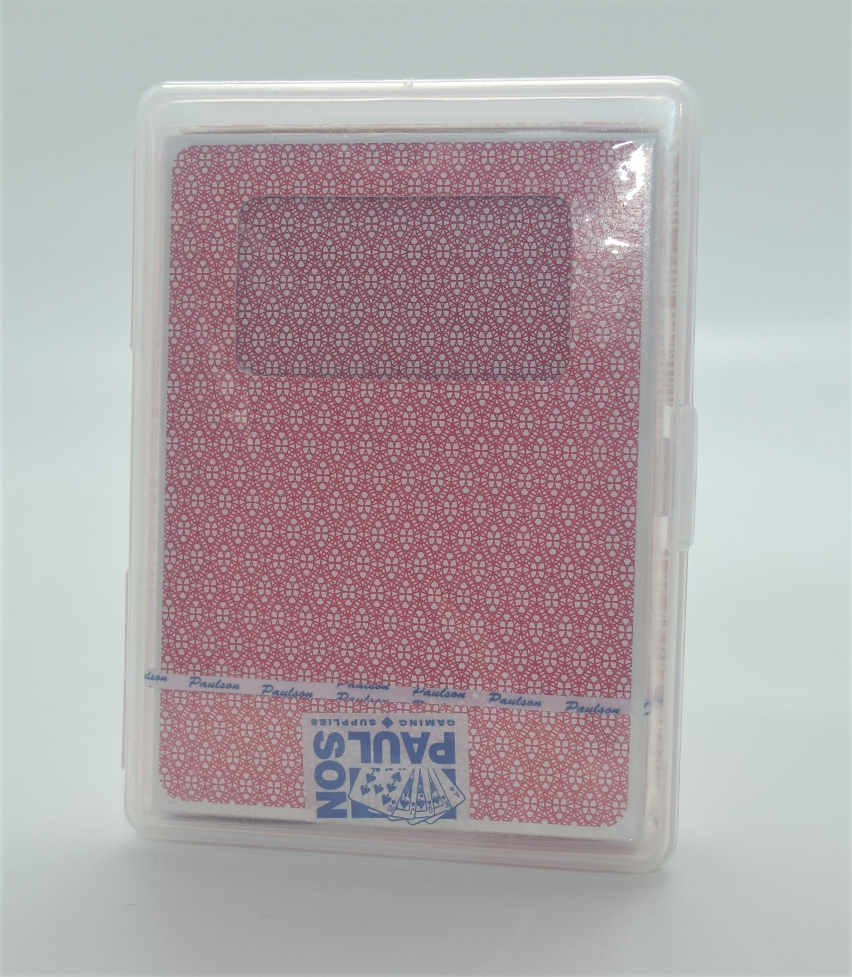 Transparent Plastic Card Case Holds Poker Size Cards with Tuck Box