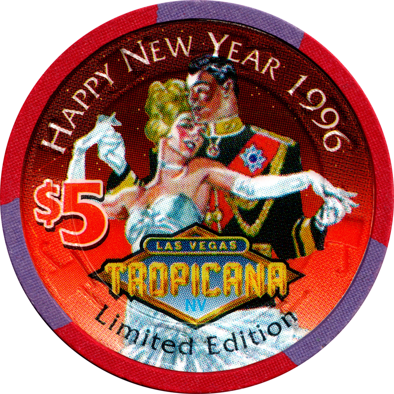 Tropicana Casino Las Vegas Nevada $5 New Year 1996 Chip