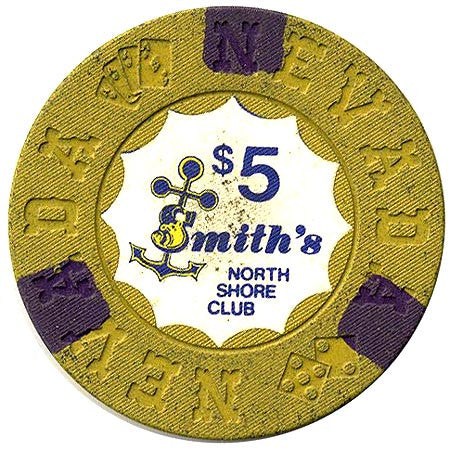 North Shore Club $5 (yellow) chip - Spinettis Gaming - 1