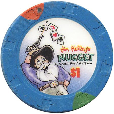 Nugget Jim Kelley's Crystal Bay $1 (blue) chip - Spinettis Gaming