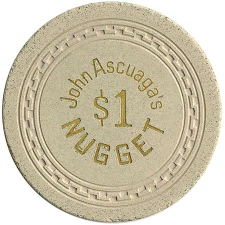 Nugget $1 (John Ascuaga) (beige) chip - Spinettis Gaming - 1