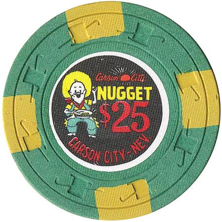 Carson City Nugget $25 (green) chip - Spinettis Gaming - 1