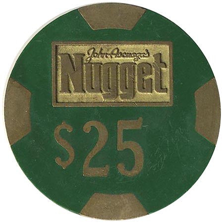 Nugget $25 (John Ascuaga) (green) chip - Spinettis Gaming - 1