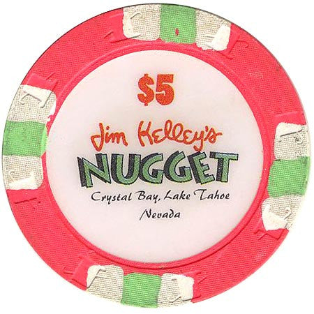 Nugget Jim Kelley's Casino Crystal Bay $5 (pink) chip - Spinettis Gaming - 1
