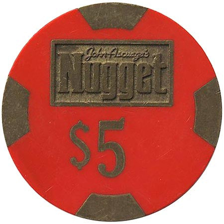 Nugget $5 (John Ascuaga) (red) chip - Spinettis Gaming - 2