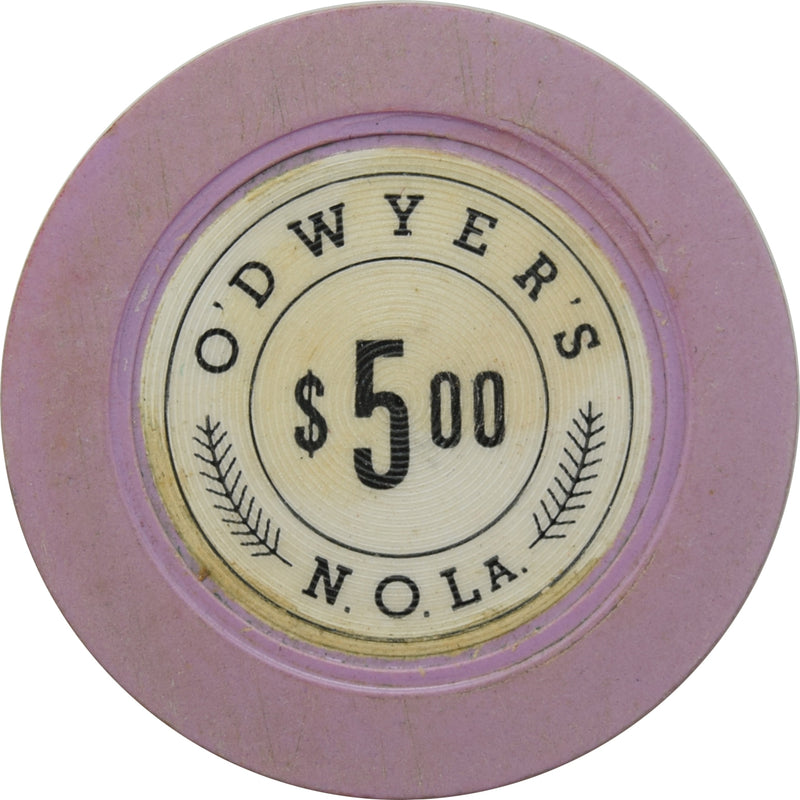 O'Dwyer's Casino New Orleans Louisiana $5 Chip