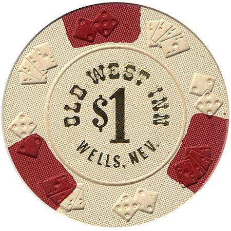 Old West Inn $1 (beige) chip - Spinettis Gaming - 1