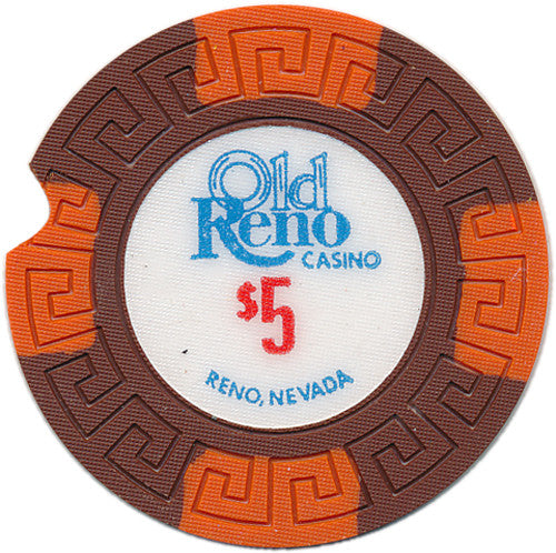 Old Reno Casino $5 (notched) - Spinettis Gaming