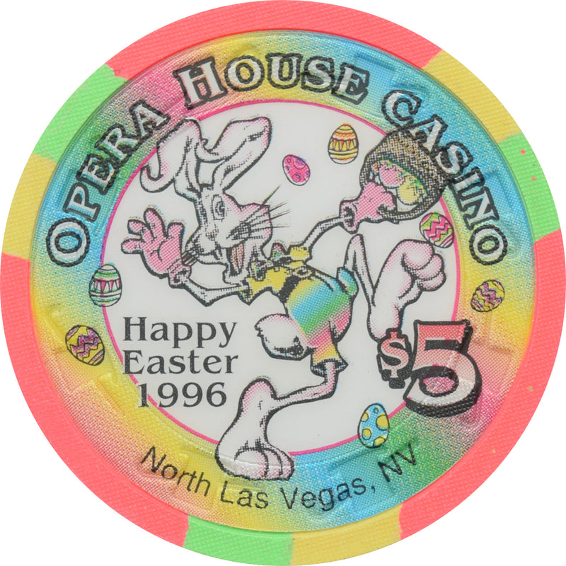 Opera House Casino N. Las Vegas Nevada $5 Chip Happy Easter 1996