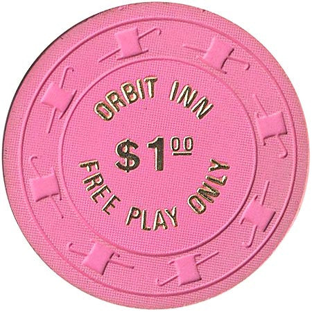 Orbit Inn $1 (pink) chip - Spinettis Gaming