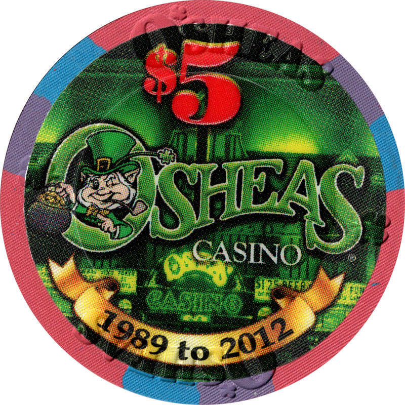 O'Sheas Casino Las Vegas Nevada $5 23rd Anniversary Chip 2012