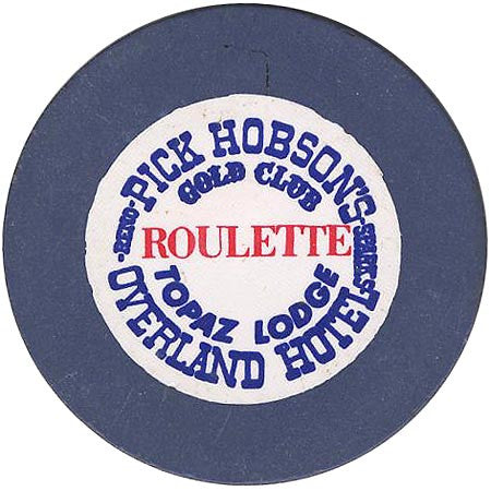 Overland Hotel (blue roulette) chip - Spinettis Gaming - 1