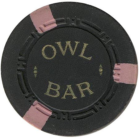 Owl Bar $5 (black) chip - Spinettis Gaming - 1