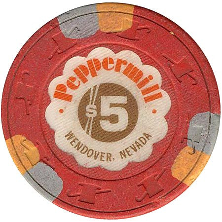 Peppermill $5 (red) chip - Spinettis Gaming - 2