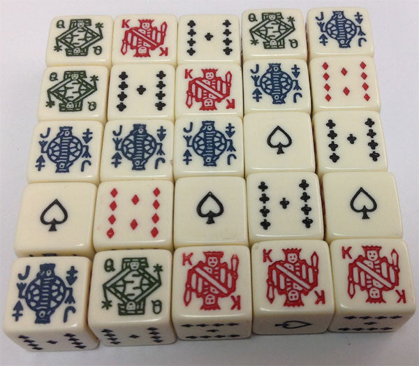 25 Six Sided Poker Dice - Spinettis Gaming - 1