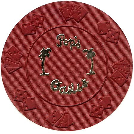 Pop's Oasis (red) (palms) chip - Spinettis Gaming - 2