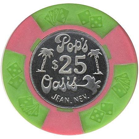 Pop's Oasis $25 (green) chip - Spinettis Gaming - 1