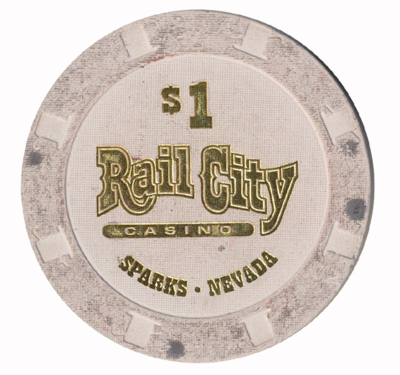 Rail City Casino Sparks Nevada $1 Casino Chip - Spinettis Gaming - 1