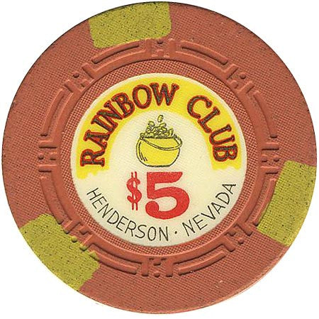 Rainbow Club $5 (orange) chip - Spinettis Gaming - 2