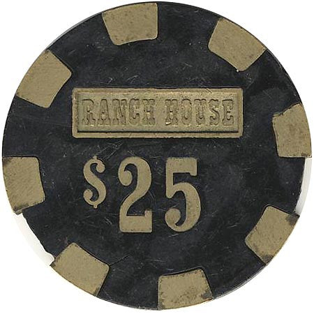 Ranch House $25 (black) chip - Spinettis Gaming - 2