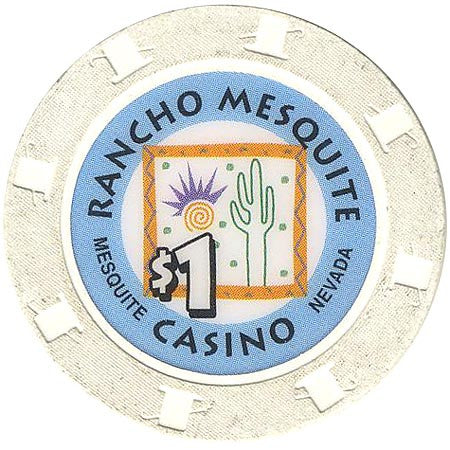 Rancho Mesquite Casino $1 (white) chip - Spinettis Gaming - 1