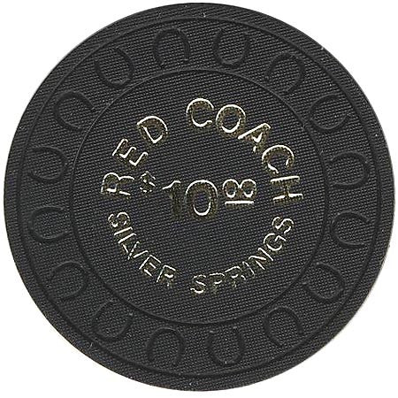 Red Coach $10 (black) chip - Spinettis Gaming - 1