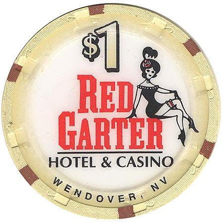 Red Garter $1 (beige) chip - Spinettis Gaming - 2