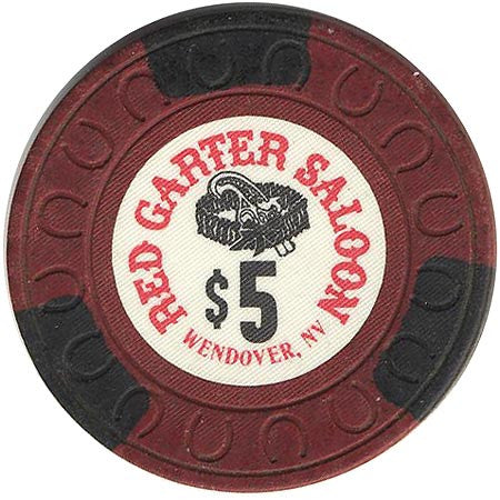 Red Garter Saloon $5 (burgundy) chip - Spinettis Gaming - 1