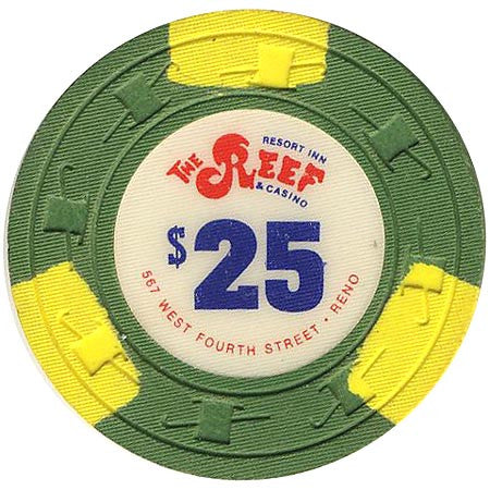 The Reef $25 (green) chip - Spinettis Gaming - 2