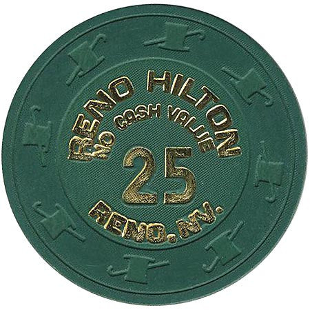Reno Hilton 25 (NCV) (green) chip - Spinettis Gaming