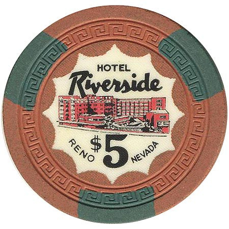 Riverside Casino $5 (brown) chip - Spinettis Gaming