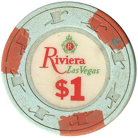 Riviera Casino $1 (Lt. blue) chip - Spinettis Gaming - 1