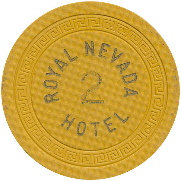 Royal Nevada Hotel 2 Roulette Chip (Yellow) - Spinettis Gaming - 2