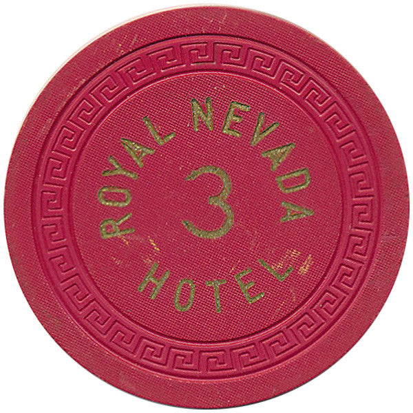 Royal Nevada Hotel 3 Roulette Chip (Red) - Spinettis Gaming - 1
