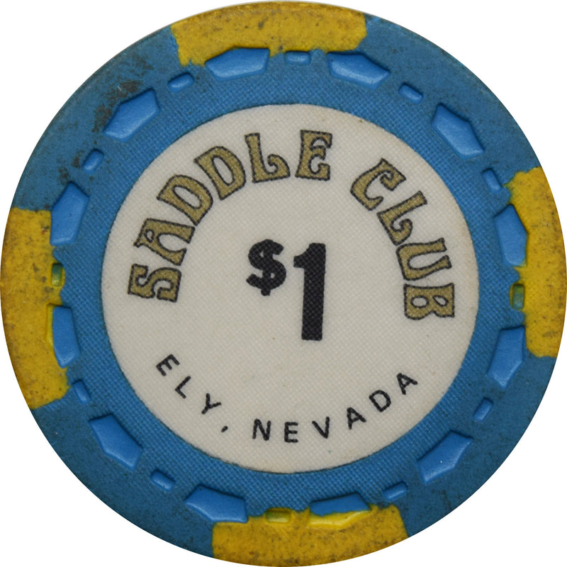Saddle Club Casino Ely Nevada $1 Chip 1978
